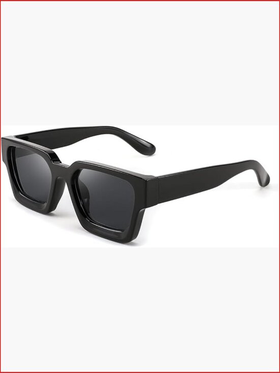 Accessories - Retro Square Sunglasses UV400 Protection Chunky Rectangle Frame Plastic